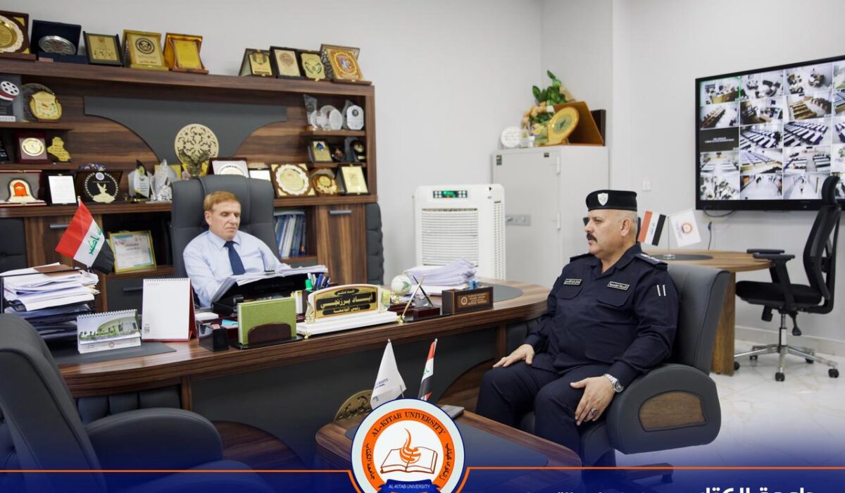 The President of Al-Kitab University Receives a Delegation from Community Police in Kirkuk