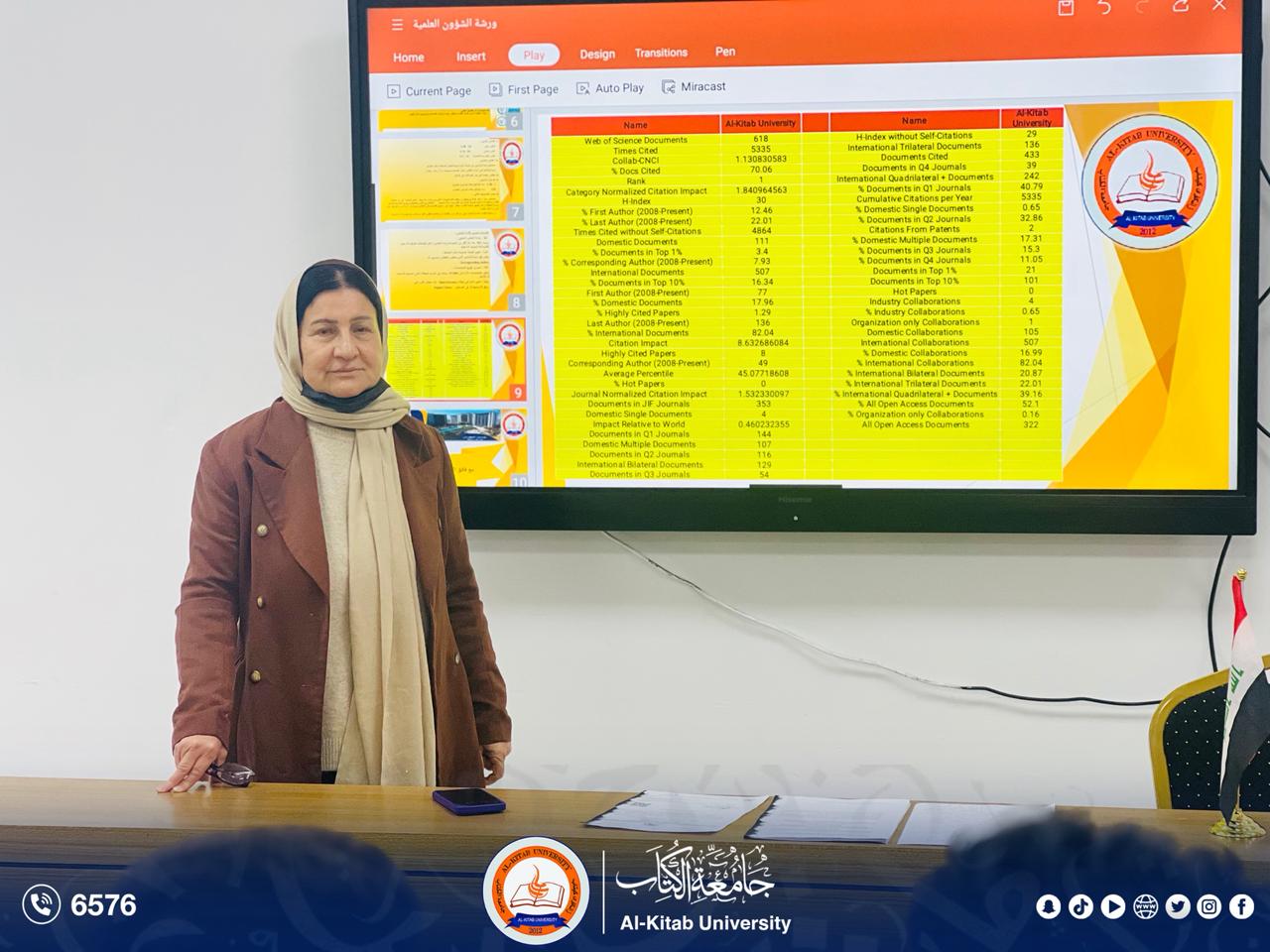 You are currently viewing ورشة علمية حول تقارير Incite Organization وأهميتها في جامعة الكتاب