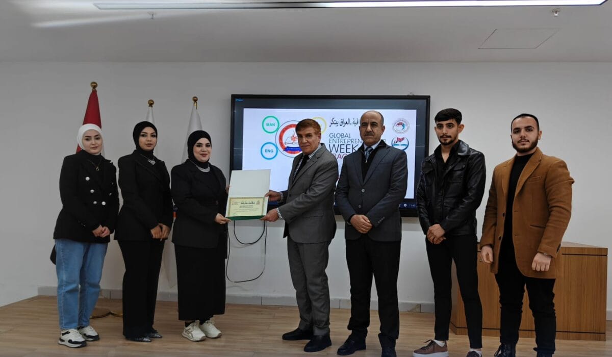 Al-Kitab University Honors Students Who Participated in the Global Entrepreneurship Week Hosted by the University of Kirkuk