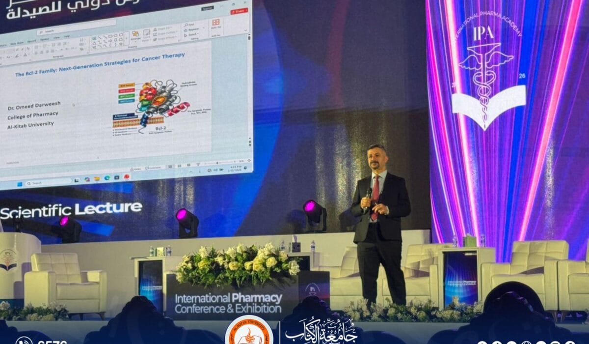 The Assistant Dean for Scientific Affairs at the College of Pharmacy, Al-Kitab University, Participates with a Scientific Lecture at the International Pharmacy Conference IPA.