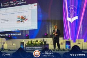 Read more about the article The Assistant Dean for Scientific Affairs at the College of Pharmacy, Al-Kitab University, Participates with a Scientific Lecture at the International Pharmacy Conference IPA.
