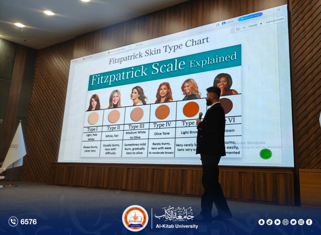 The College of Pharmacy at Al-Kitab University Continues Activities of the Second Day of the Skincare and Non-Surgical Cosmetic Techniques Course.